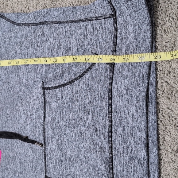 Under Armour Sweatshirt Heathered Gray Dri Fit Hoodie  Neon Green Logo Cold Gear - Picture 9 of 12